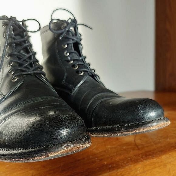 Ten Points black handmade leather combat boots - Picture 8 of 11